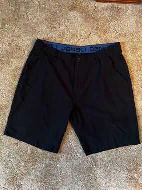 Denali Men's Black Flat Front Performance Shorts